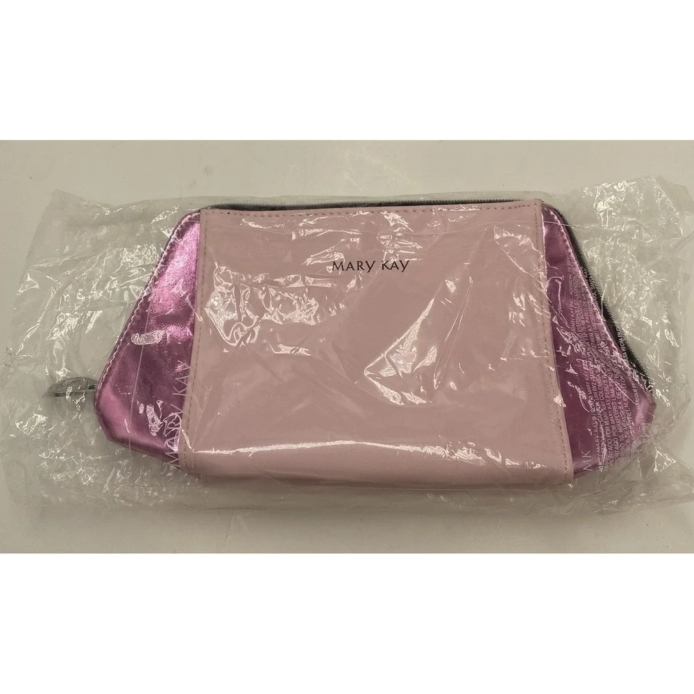 Mary‎ Kay Small Make Up Bag Pink Metallic 9